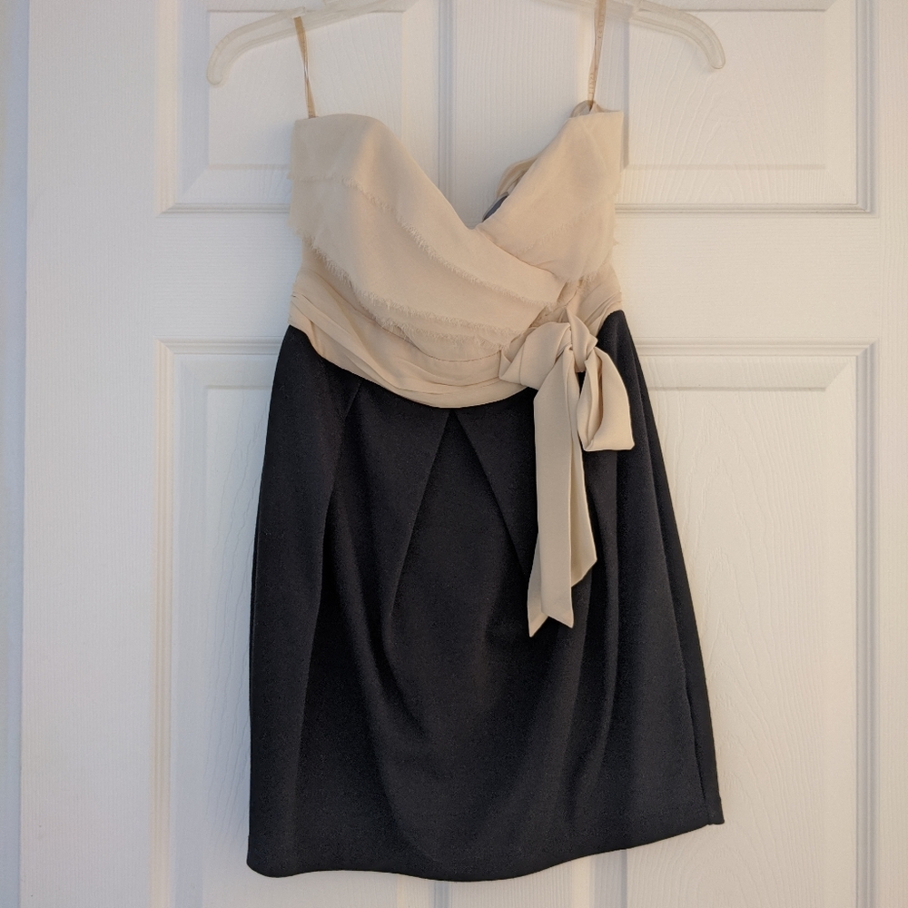 Asos Lipsy strapless dress w/🎀